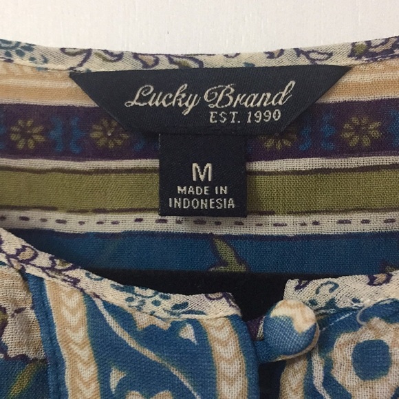 Lucky Brand Floral Top/Blouse - Picture 9 of 11